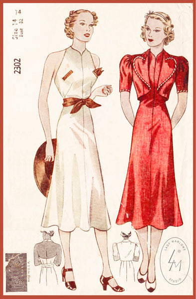 Buy 1936 Vintage Sewing Pattern B42 DRESS 1450 at Ubuy Ghana