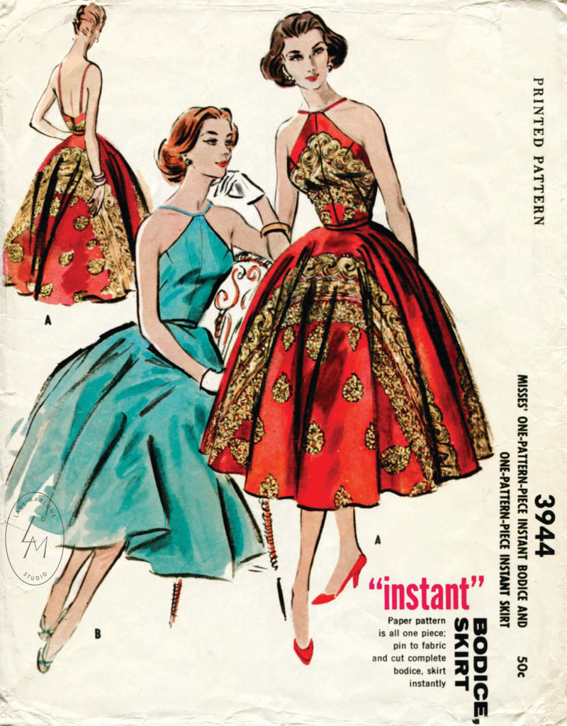 McCall 3944 1960s cocktail dress vintage sewing pattern