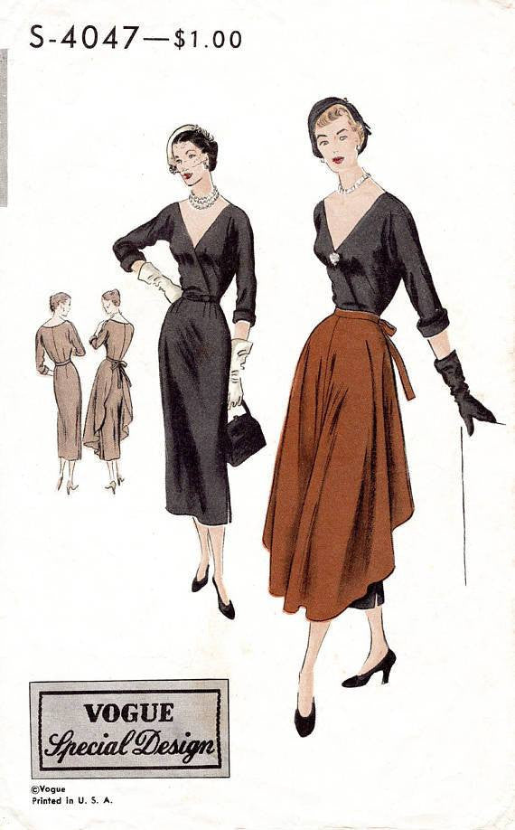 Vogue Special Design 4047 1950s dress sewing pattern