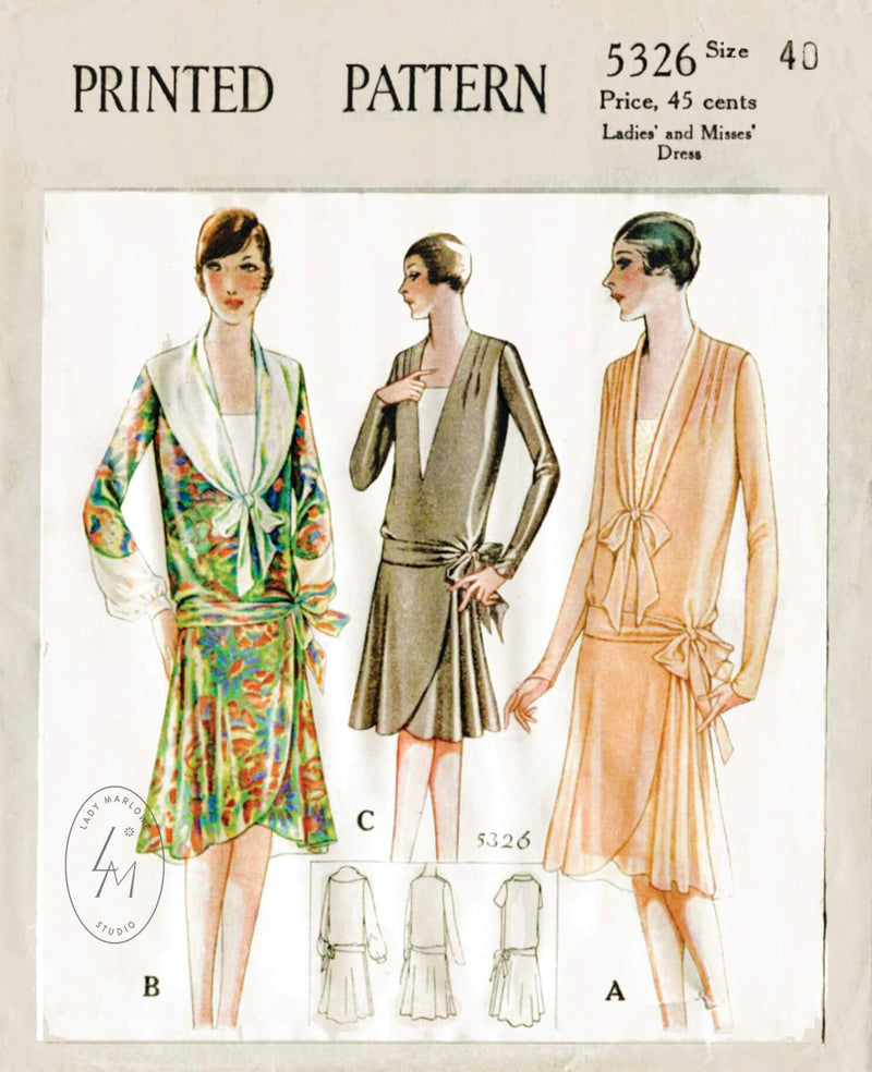 McCall 5326 1920s dress sewing pattern