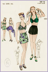 70s Bikini Swimsuit Sewing Pattern / Vintage Bathing Suit / Bra Top Panties  / Women's Size Small, Bust 31 1/2 32 1/2 / Simplicity 5644 