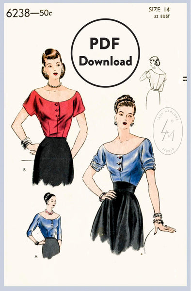 1960s Vintage Sewing Pattern Pencil Pants Blouse Bust 34 Quick 'N Easy -  Ruby Lane