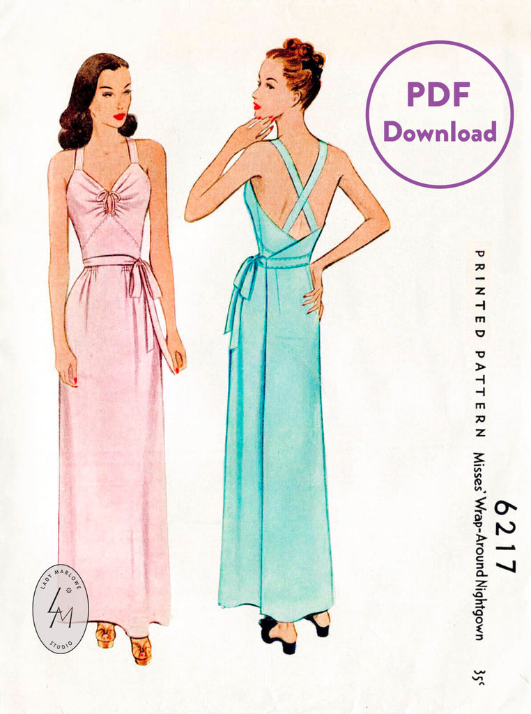Gowns slip dresses negligees vintage lingerie sewing patterns Lady Marlowe Gowns slip dresses negligees vintage lingerie sewing patterns Lady Marlowe