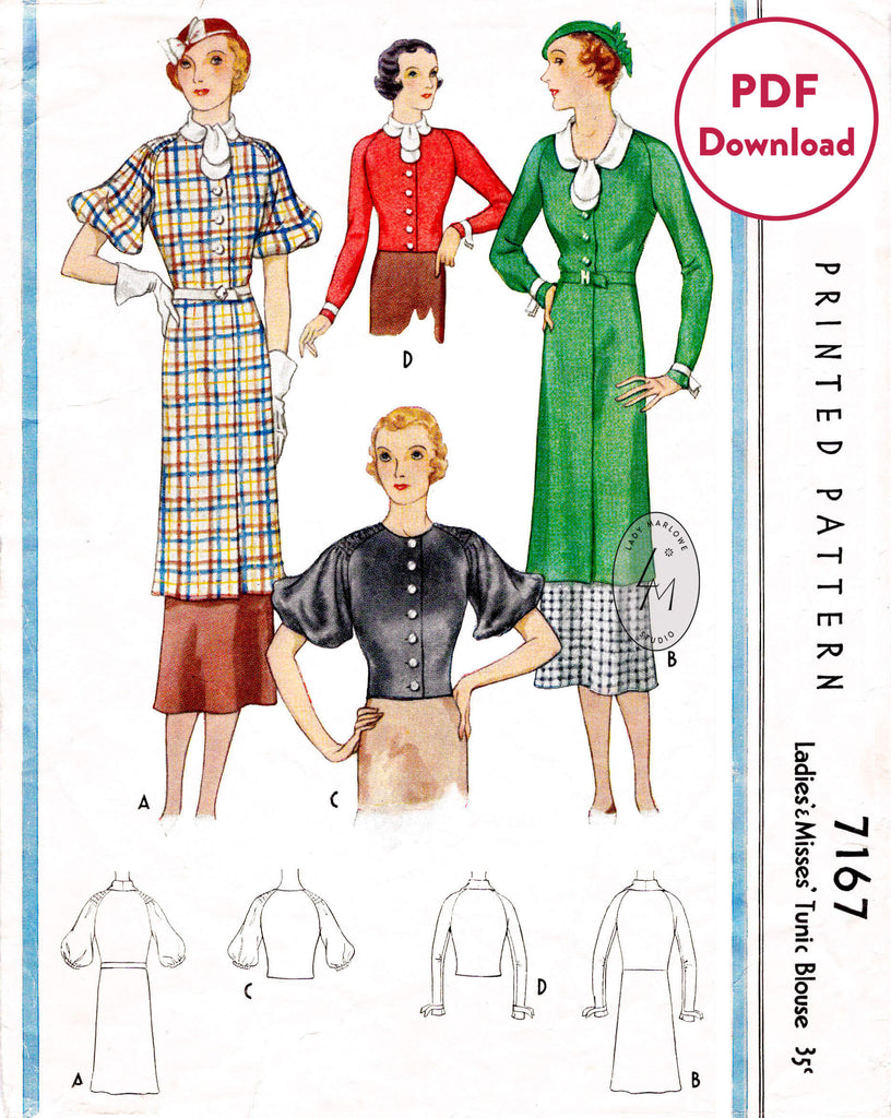 1932 McCall 7167 vintage sewing pattern