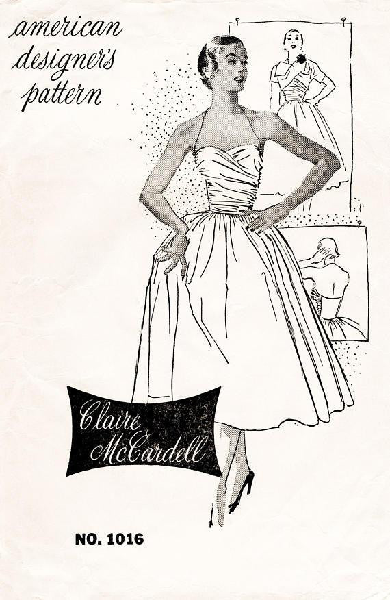 Spadea Claire McCardell 1016 1950s dress sewing pattern
