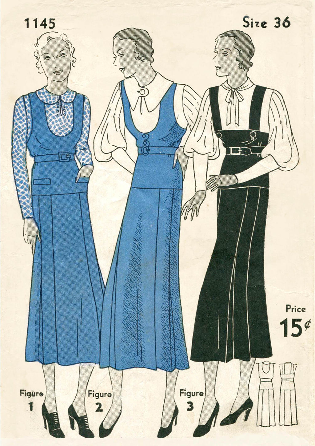 Simplicity 1145 1930s dress sewing pattern