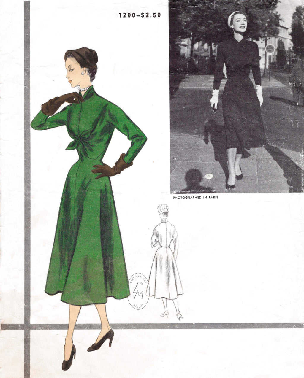 Vogue Paris Original 1200 Griffe vintage dress sewing pattern