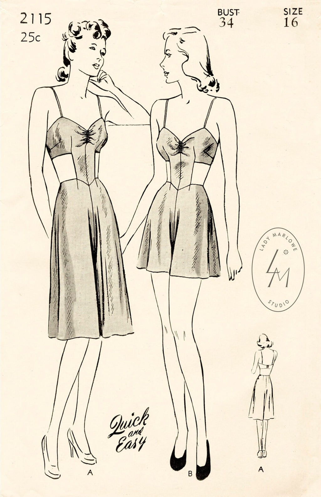 Buy Vintage Sewing Pattern 1940s Ladies Bra & Bandeau 2005 32 34 Online in  India 