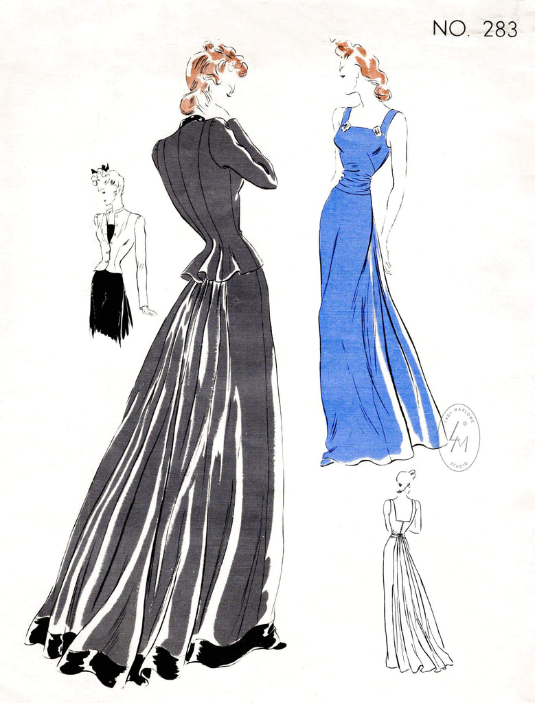 1930s evening gowns and cocktail dresses sewing patterns Lady Marlowe 1930s evening gowns and cocktail dresses sewing patterns Lady Marlowe
