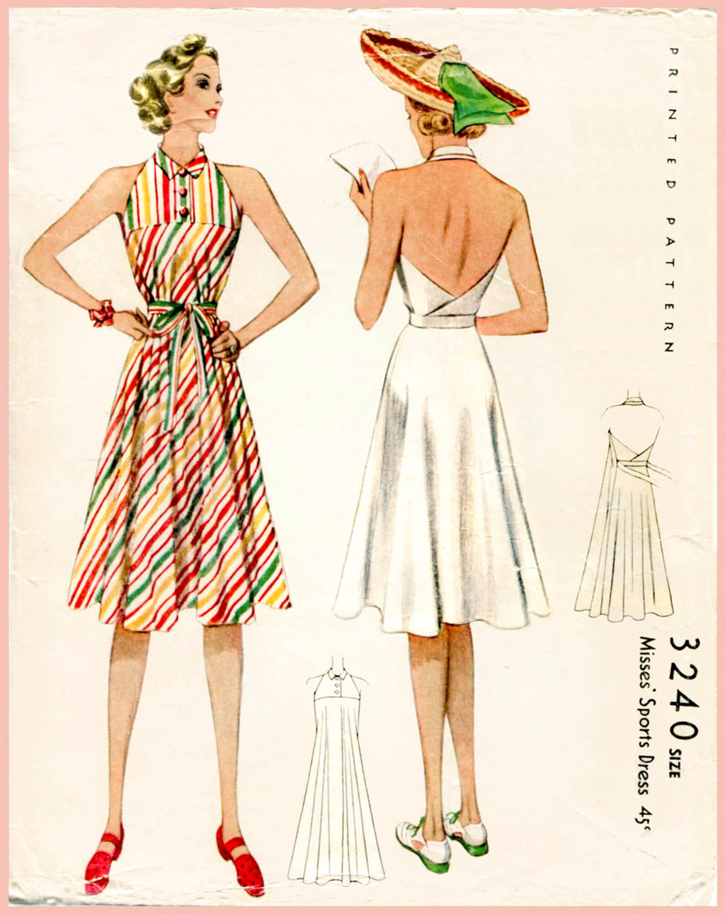 1948 Corette Slips Nylon Underlines Woman Silhouette Vintage Print Ad 28940
