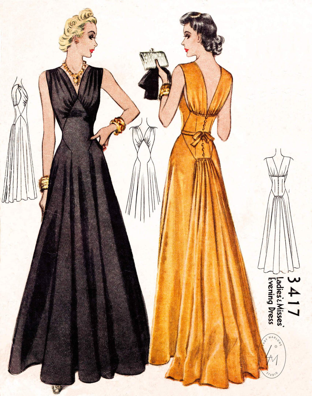 Early 1930s evening gown black liquid satin dress XS 32 bust 26 waist