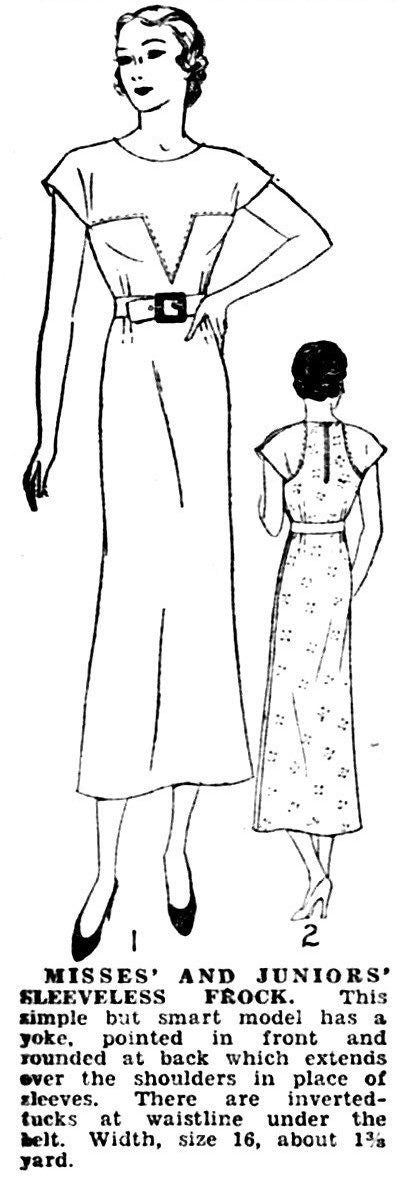 Excella 3707 1930s art deco day dress vintage sewing pattern