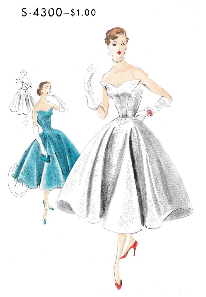 1950s evening gowns and cocktail dresses sewing patterns Lady Marlowe 1950s evening gowns and cocktail dresses sewing patterns Lady Marlowe