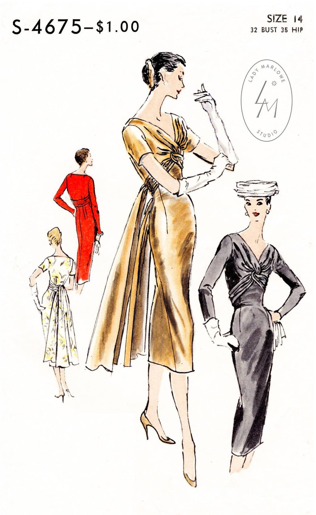 Vogue Special Design 4675 1950s sewing pattern 1950 50s