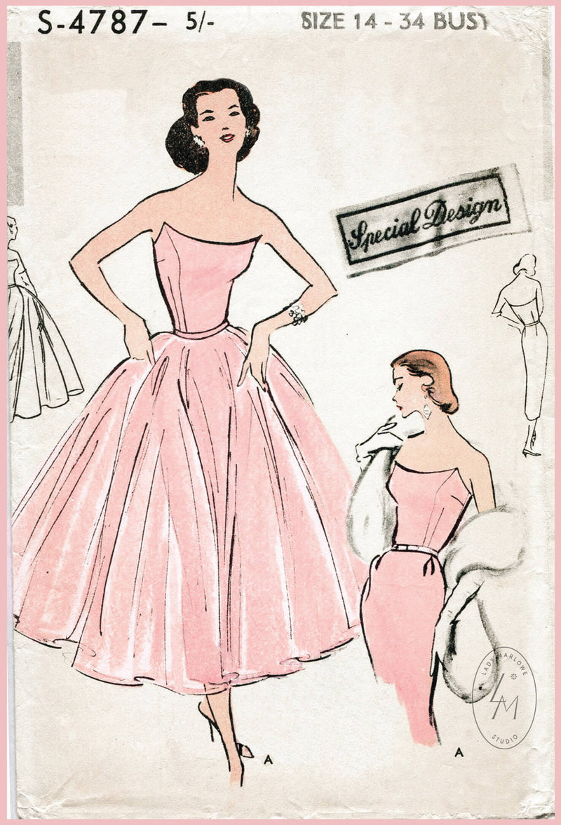 Vogue Special Design 4787 1950s sewing pattern