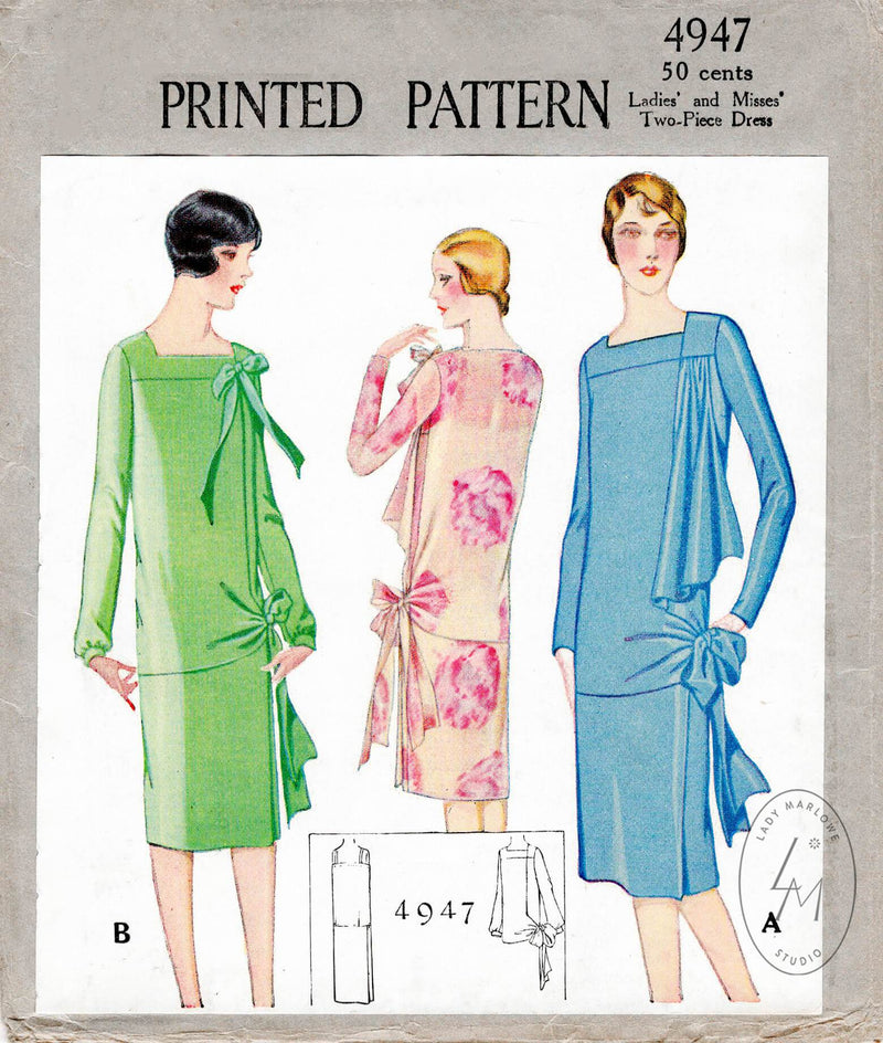 RARE Original Vintage Sewing Pattern 1930s Formal Evening Gown and Coat  Simplicity 1965 36 Inch Bust