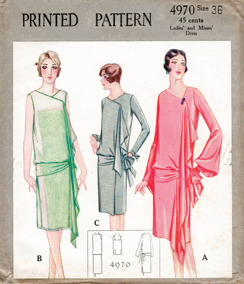 McCall 4970 vintage sewing pattern 1920s 1930s dress 1920 20s 