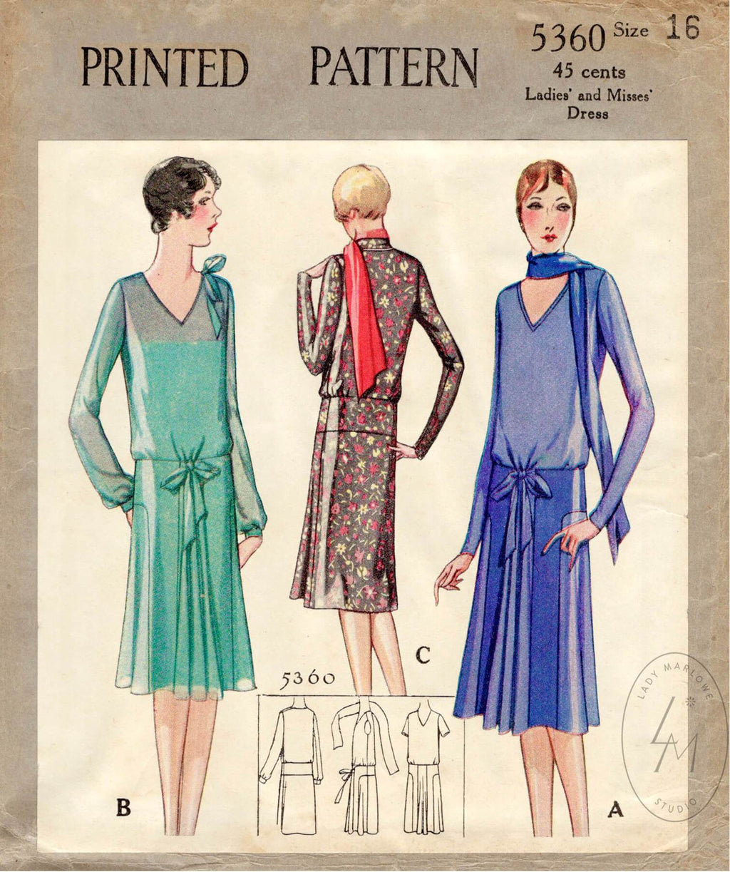 McCall 5360 1920s sewing pattern 1920 20s flapper dress