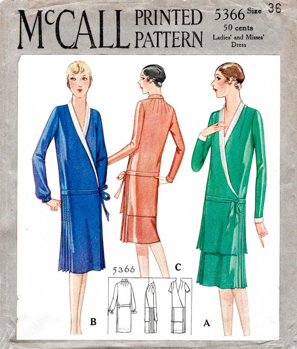 1920s flapper wrap dress vintage sewing pattern reproduction – Lady Marlowe