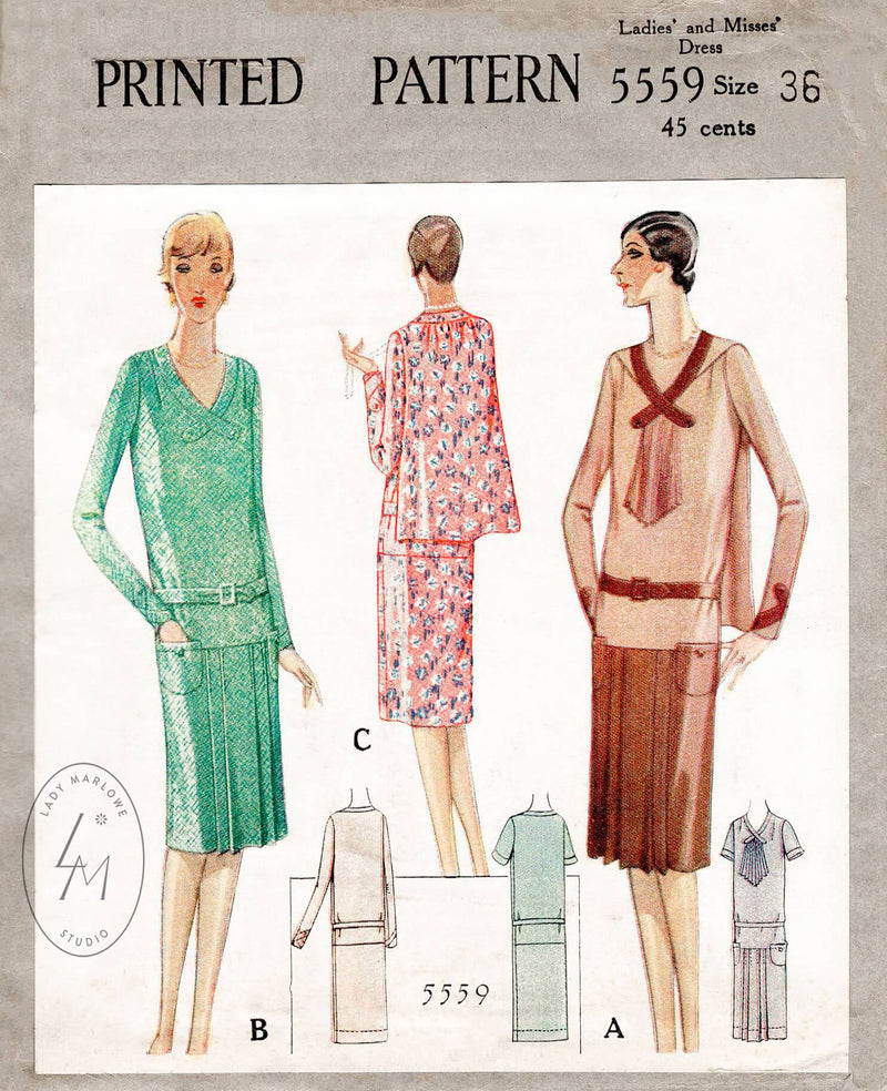 McCall 5559 1920s dress sewing pattern