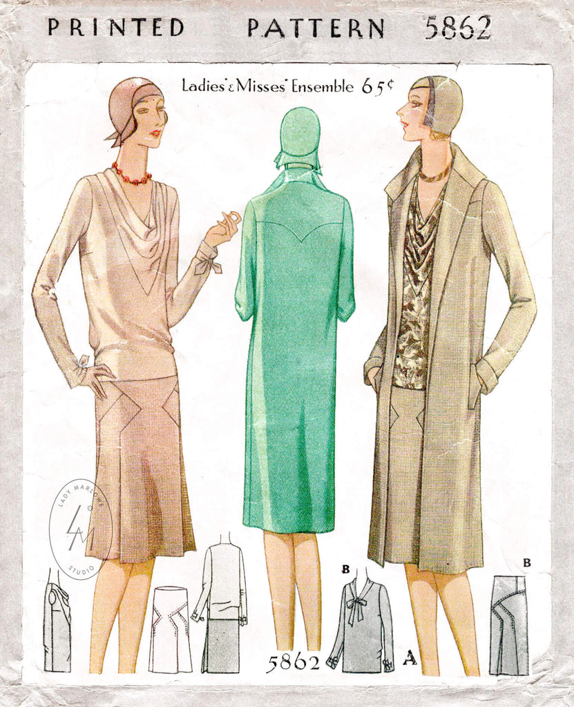 1920s 1930s dresses sewing patterns Lady Marlowe 1920s 1930s dresses sewing patterns Lady Marlowe