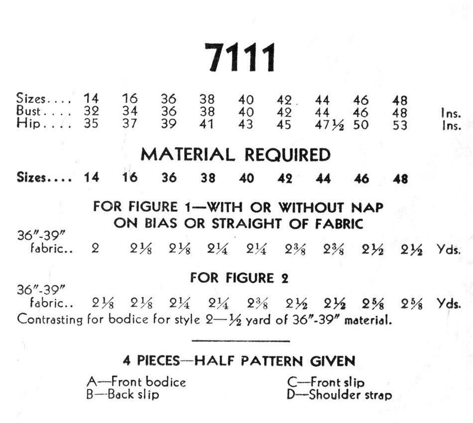 1930s slip dress vintage lingerie sewing pattern 7111 – Lady Marlowe