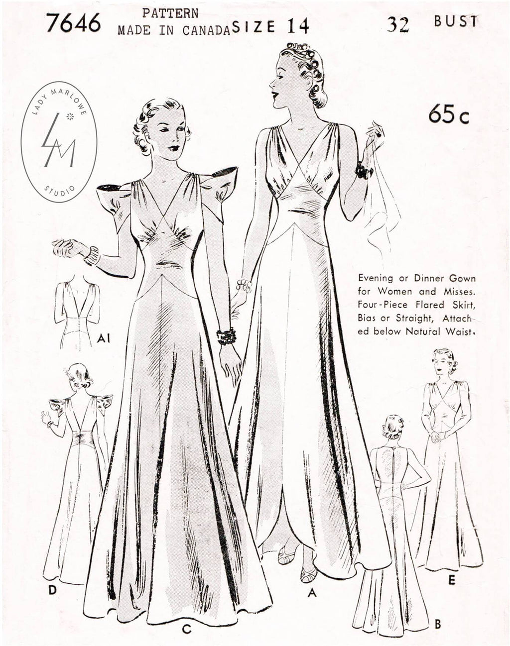 Vintage 1930s Formal, Party Dresses History