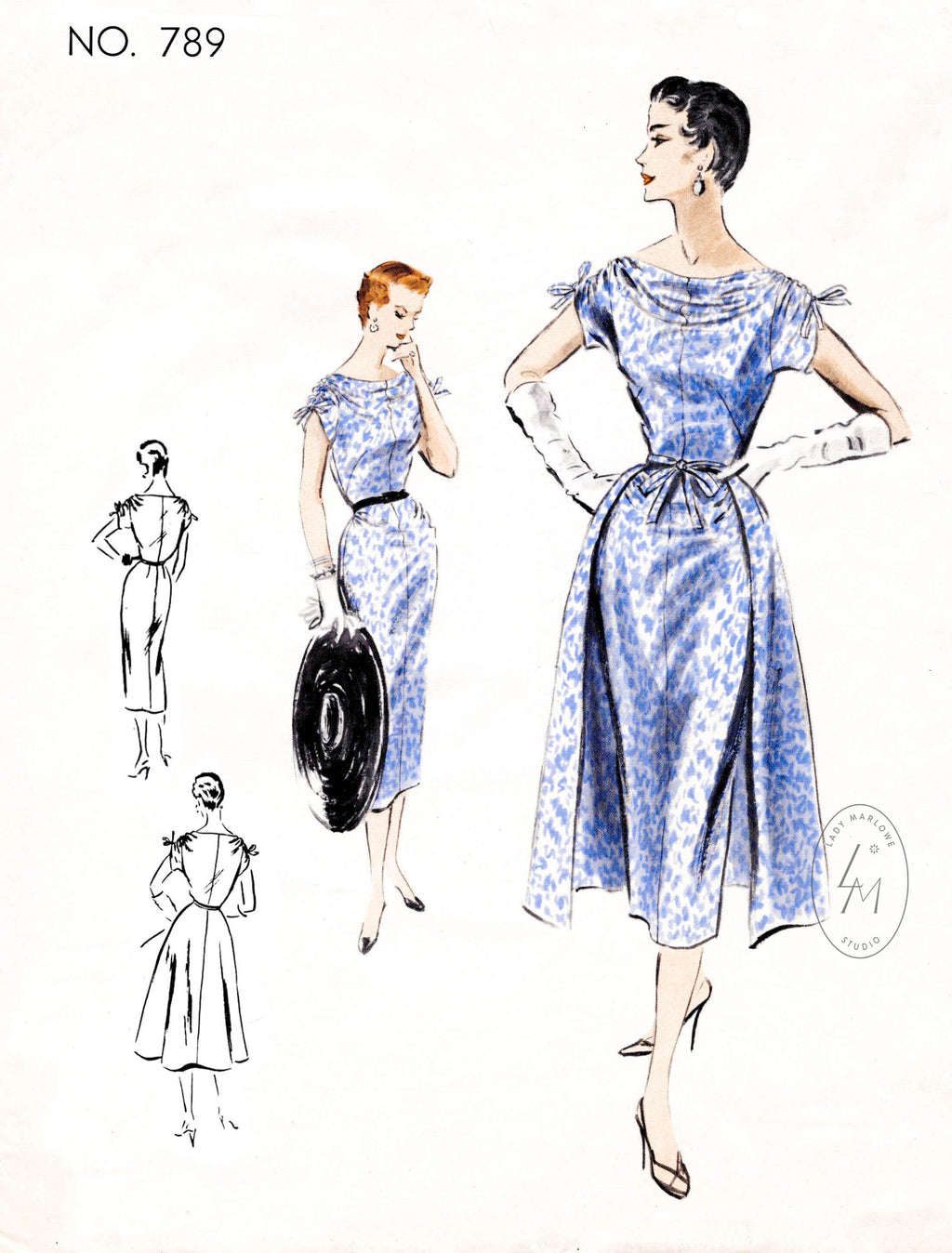 Vogue Couturier 789 1950s dress sewing pattern