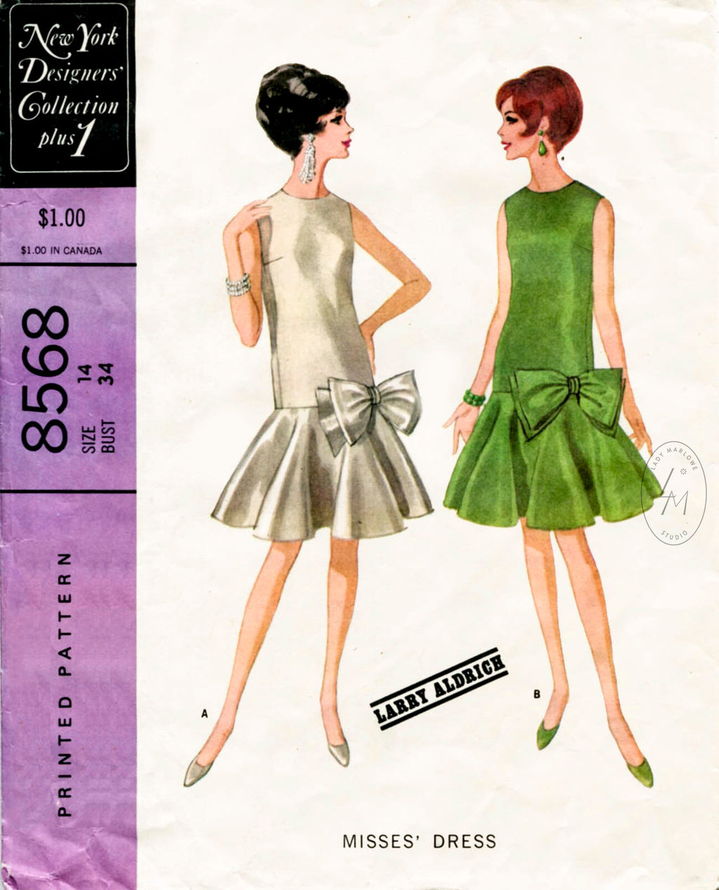 McCall 8568 1960s dress sewing pattern