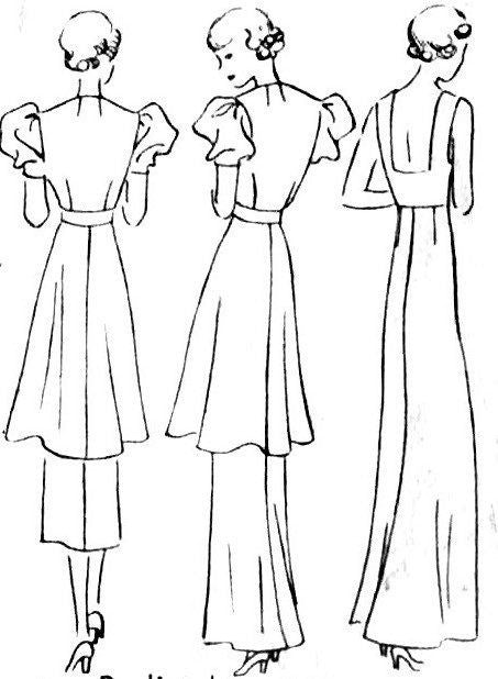 1930s tunic dress vintage sewing pattern reproduction 1160 – Lady Marlowe