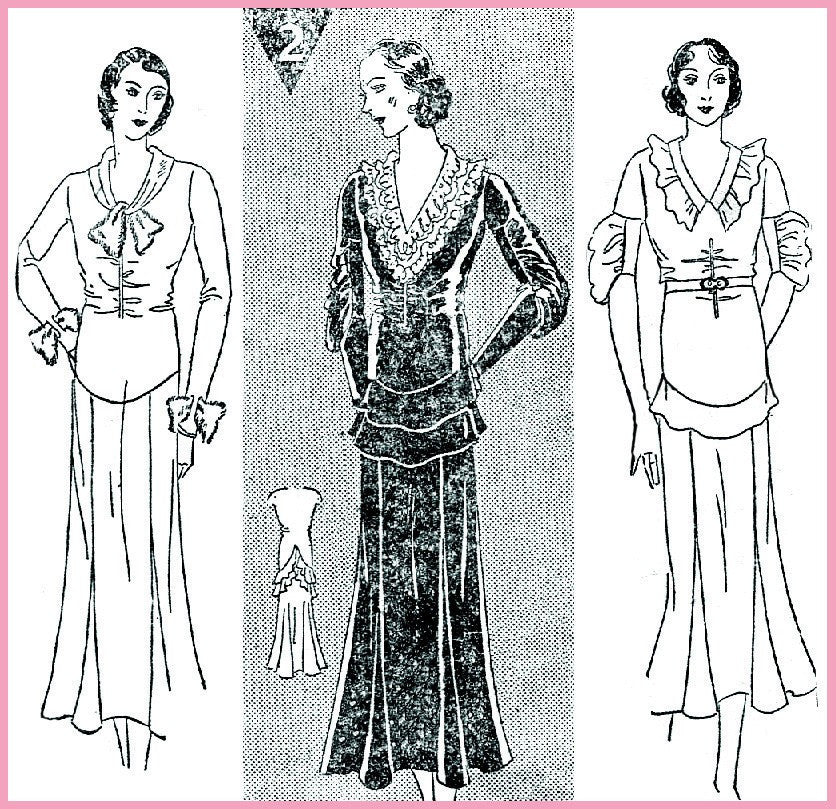 Simplicity 1041 1930s afternoon dress pattern