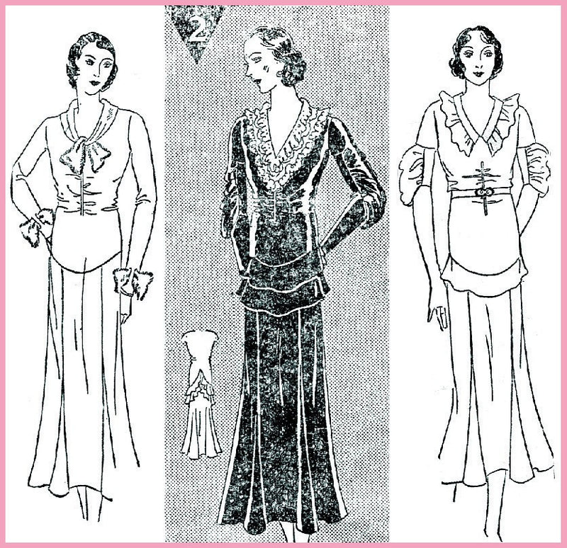 Simplicity 1041 1930s afternoon dress pattern