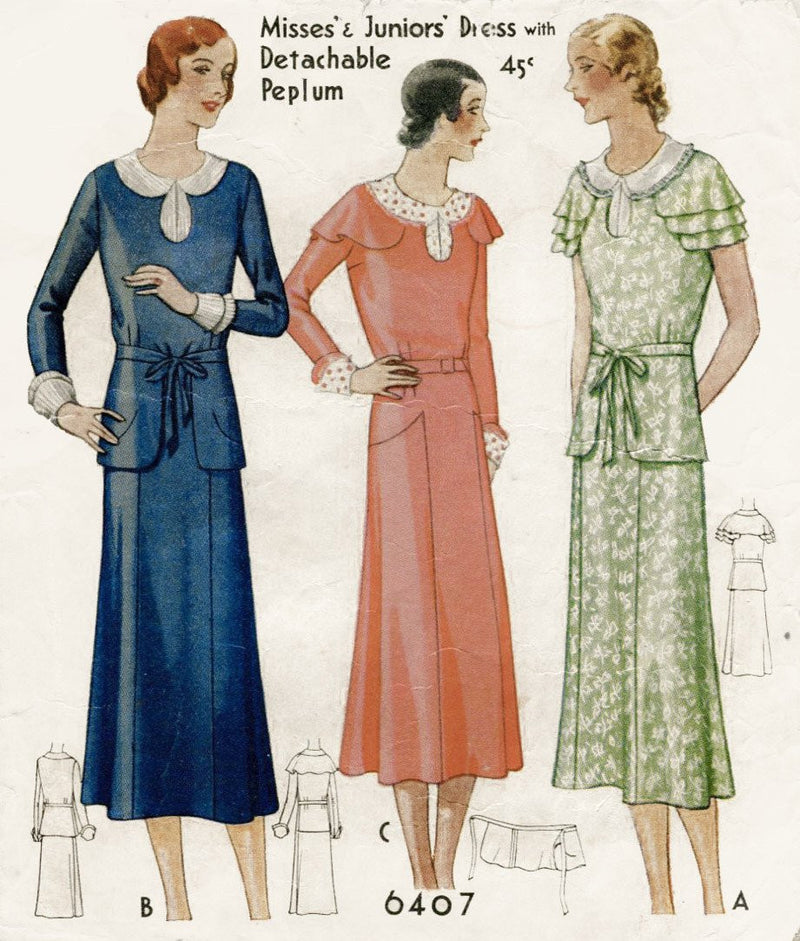 McCall 6404 1920s dress sewing pattern
