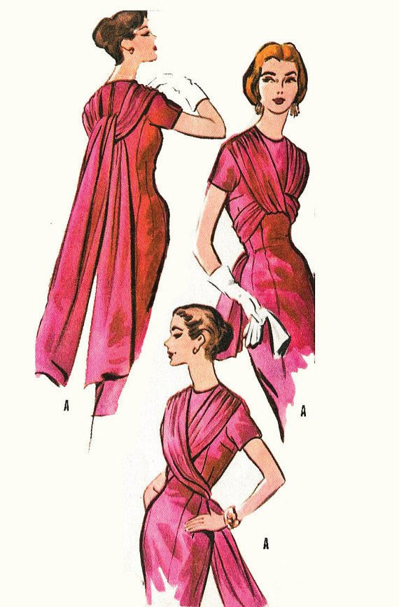 McCall 3865 1950s gown sewing pattern